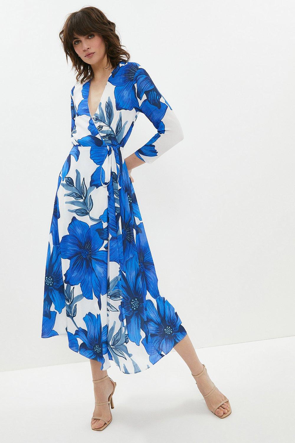 Skinny Sleeve Midaxi Wrap Dress | Coast